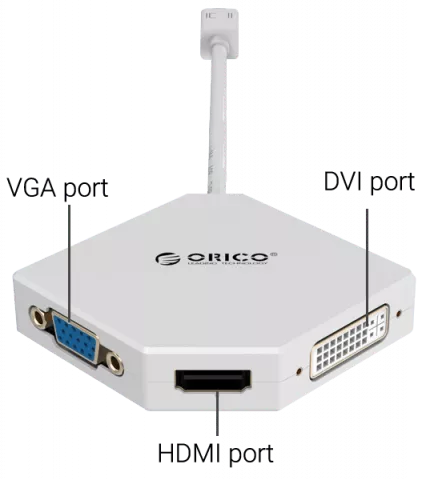 تبدیل Mini DisplayPort به ORICO HDMI+DVI+VGA 4K مدل DMP-HDV3S