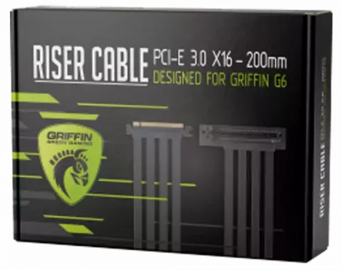 Green VERTICAL MOUNTING VGA KIT PCI- E 3.0 X16 - 200MM RISER