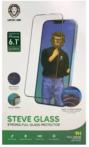Green Lion Steve Glass iPhone 12 / 12 Pro