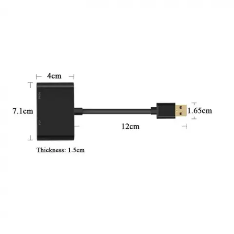 تبدیل USB به HDMI و VGA وی نت