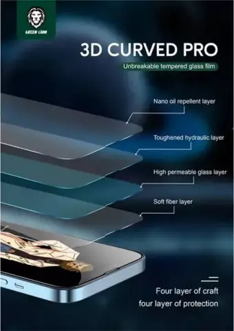 محافظ صفحه نمایش Green Lion مدل 3D Curved Pro مناسب برای iPhone 13 Pro Max