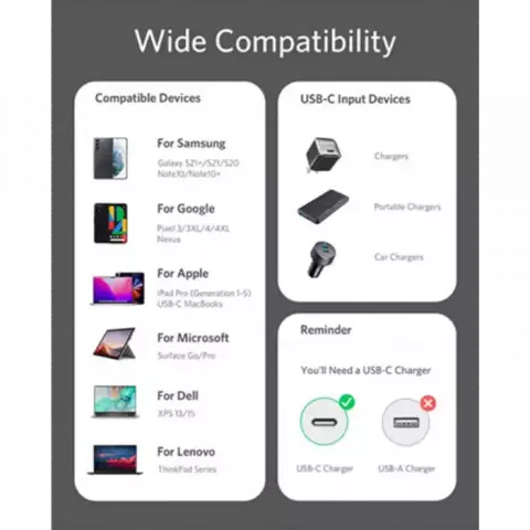 کابل شارژ 90 سانتی متری USB Type-C انکر مدل PowerLine III Flow A8553