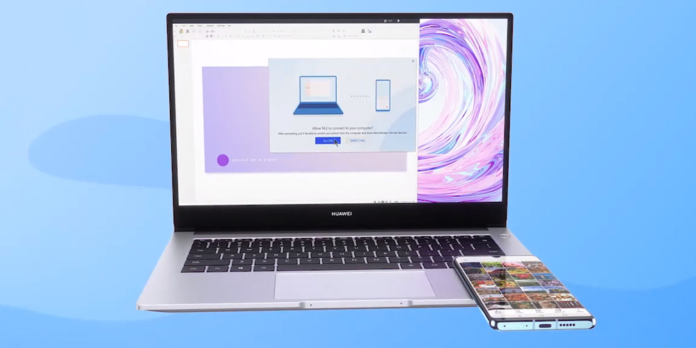 قابلیت Huawei Share در لپ تاپ هواوی MateBook D14